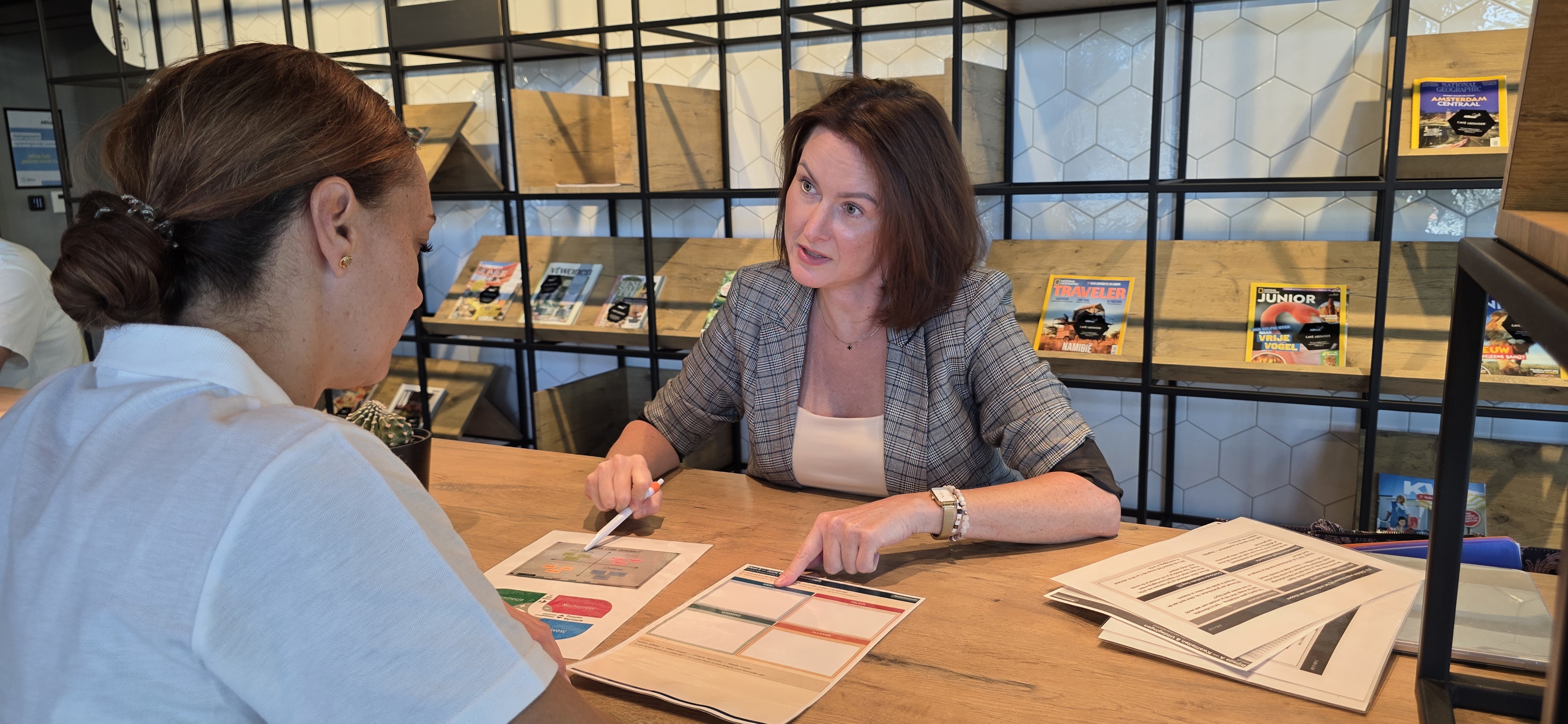 Olga supporting a client during a coaching conversation
